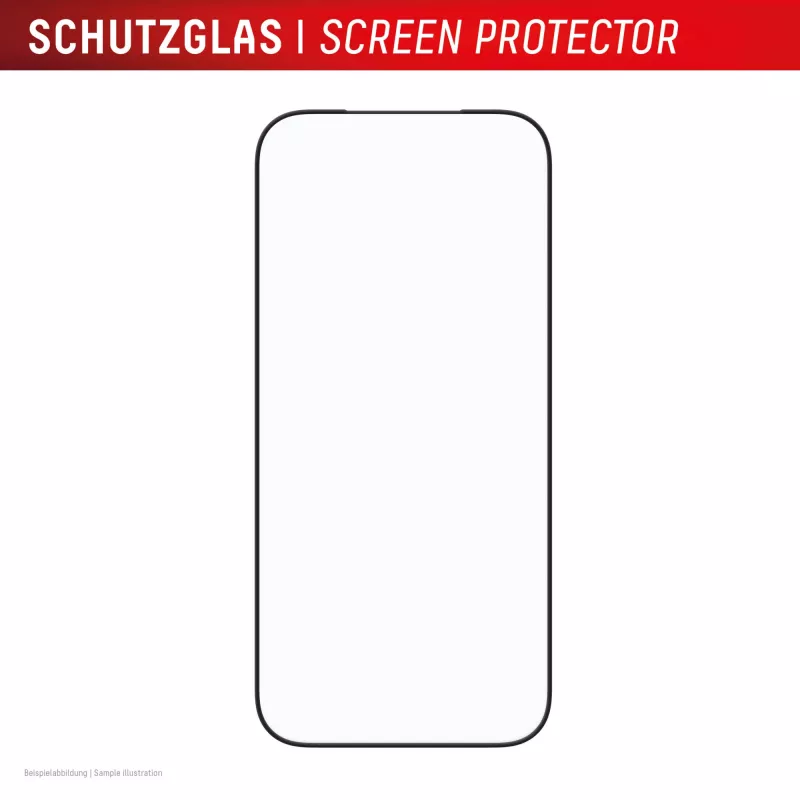 Ekraanikaitse e.v.i. Displex iPhone 17 Pro Premium koos Mount Masteriga — kriimustuskindel, läbipaistev/must