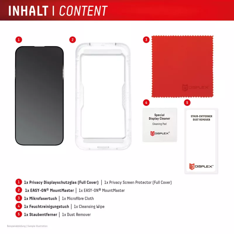 Displex privaatsusekraanikaitse (10H) Apple iPhone 17 Pro jaoks, privaatsusfilter