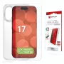 Ekraanikaitse ja ümbris e.v.i. Displex Apple iPhone 17-le, karastatud klaas, läbipaistev, kuivpaigaldus, kriimustuskindel