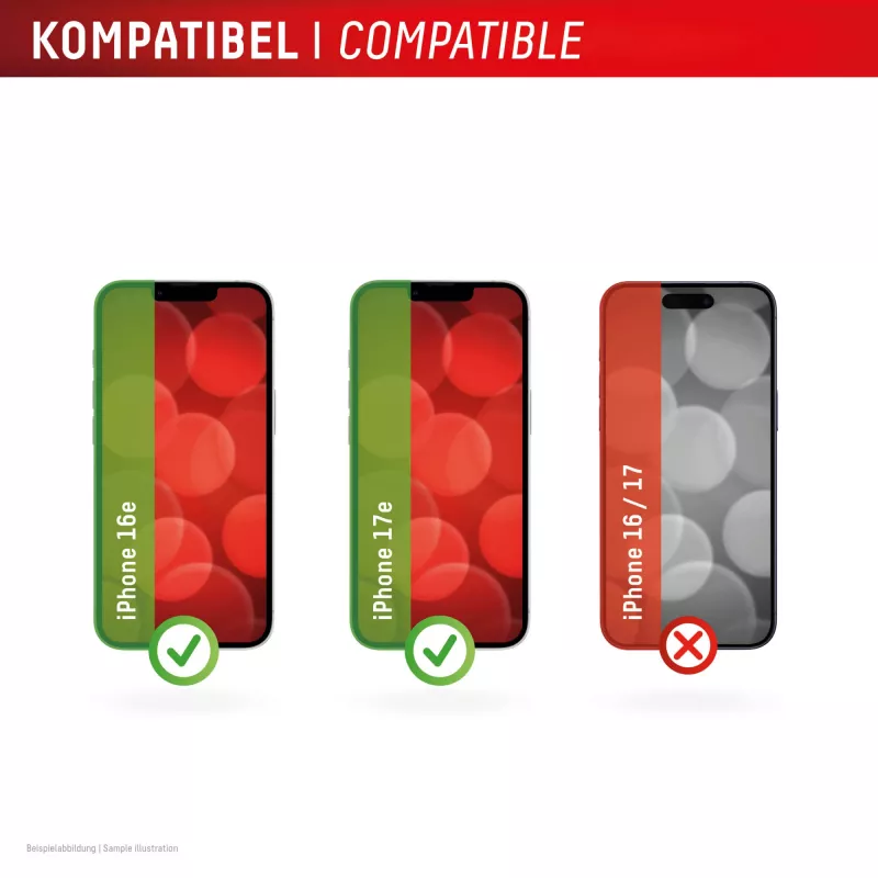 Privaatsuskaitsega karastatud klaasist ekraanikaitse e.v.i. Displex (10H) Apple iPhone 16e/17e jaoks, privaatsusfiltriga, põrutus- ja kriimustuskindel
