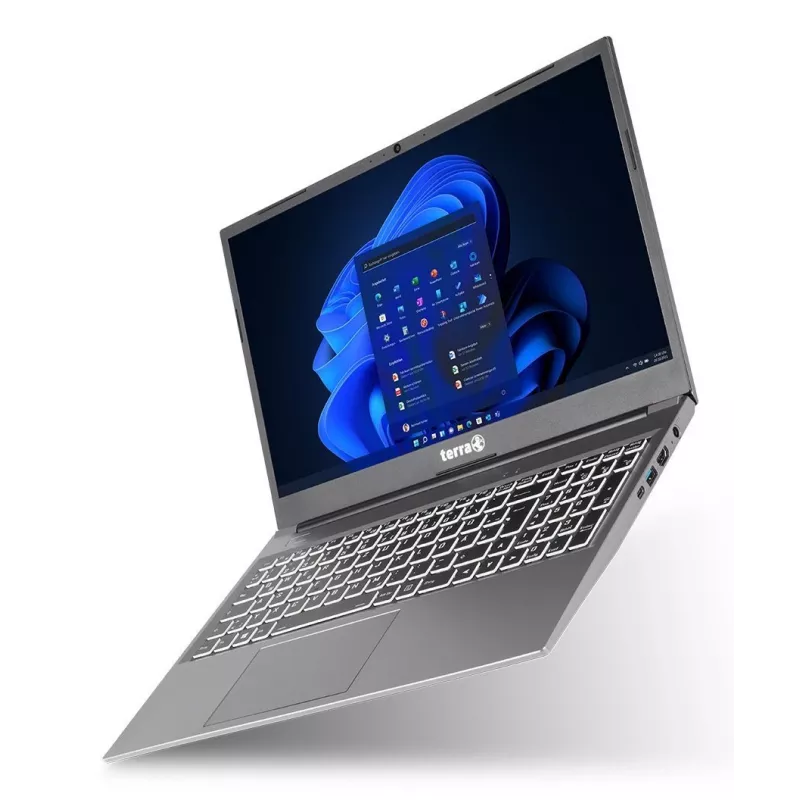 TERRA MOBILE 1500P AMD Ryzen™ 5 7430U sülearvuti 39,6 cm (15,6 tolli) Full HD 16 GB DDR4-SDRAM 500 GB SSD Wi-Fi 6E (802.11ax) Windows 11 Pro hollandi, USA inglise Hõbedane