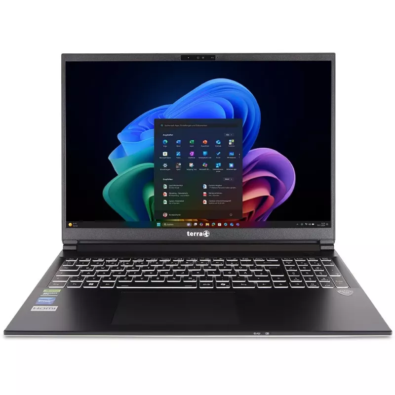 TERRA MOBILE GAMER ELITE 3A Copilot+ PC AMD Ryzen™ AI 7 350 sülearvuti 40.6 cm (16 tolli) WQXGA 32 GB DDR5-SDRAM 1 TB SSD NVIDIA GeForce RTX 5060 Wi-Fi 6E (802.11ax) Windows 11 Home German Silver