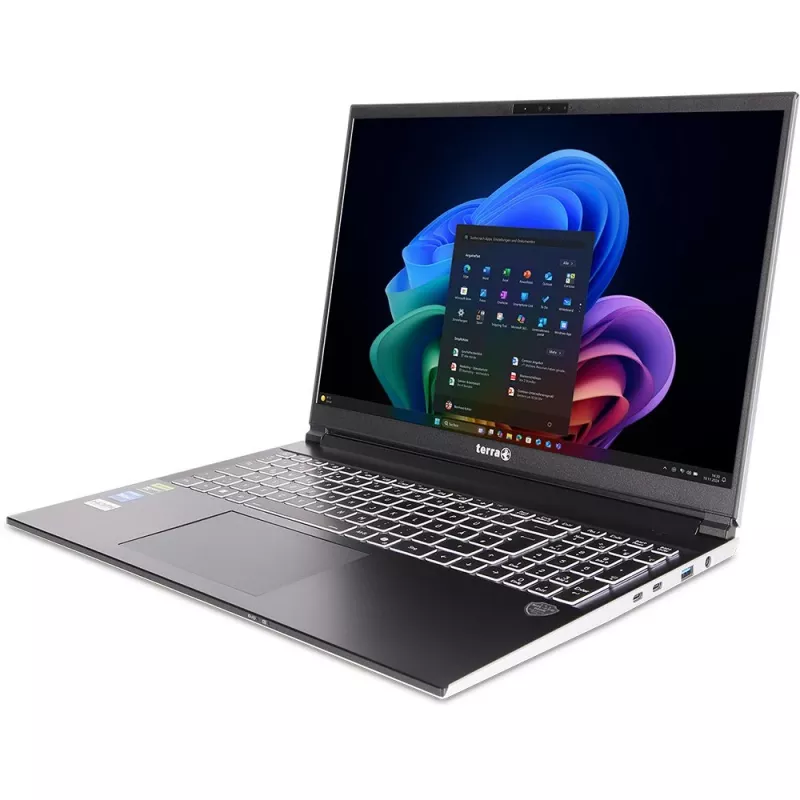 TERRA MOBILE GAMER ELITE 3A Copilot+ PC AMD Ryzen™ AI 7 350 sülearvuti 40.6 cm (16 tolli) WQXGA 32 GB DDR5-SDRAM 1 TB SSD NVIDIA GeForce RTX 5060 Wi-Fi 6E (802.11ax) Windows 11 Home German Silver
