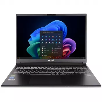 TERRA MOBILE GAMER ELITE 3A AMD Ryzen™ AI 7 350 sülearvuti 40,6 cm (16 tolli) WQXGA 32 GB DDR5-SDRAM 1 TB SSD NVIDIA GeForce RTX 5060 Wi-Fi 6E (802.11ax) Windows 11 Pro Hõbedane