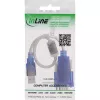 InLine 33304X USB-jadaadapteri kaabel ferriidiga, USB-A kuni 9-viiguline isane D-sub