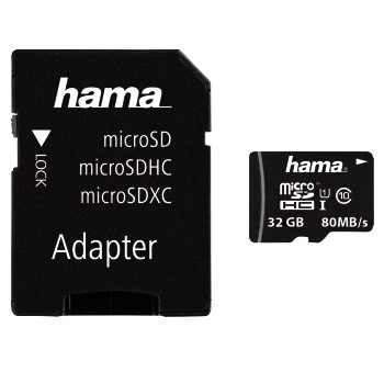 Välkmälu Hama 32GB UHS-I Klass 10 microSDHC