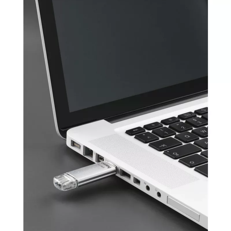 Hama C-Laeta USB-mälupulk 64 GB USB Type-A / USB USB-C 3.2 Gen 1 (3.1 Gen 1) Hõbedane
