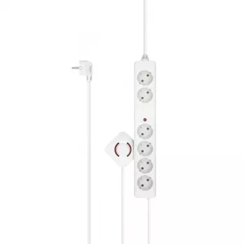 Hama 00223141 Nutikas pikendusjuhe, 6 vahelduvvoolupesa, 3 m