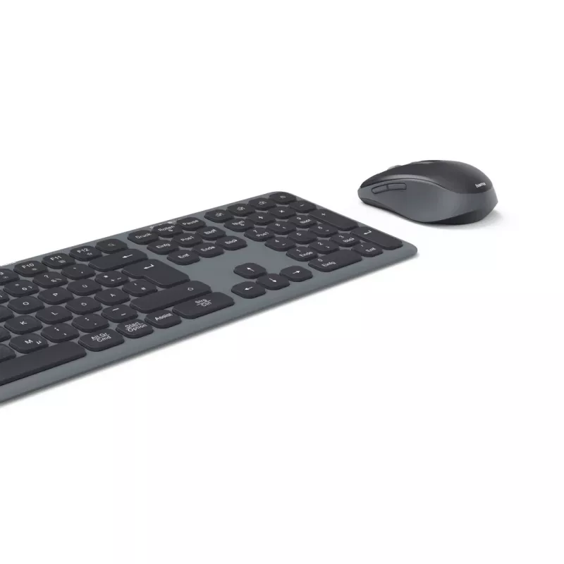 Hama WKM-550 klaviatuur koos hiirega Kodu/Kontor RF-juhtmevaba + Bluetooth QWERTZ Saksa Must