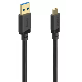 Hama 00202006 USB-kaabel USB 3.2 Gen 1 (3.1 Gen 1) 1,5 m USB A USB C 5 Gbit/s Must