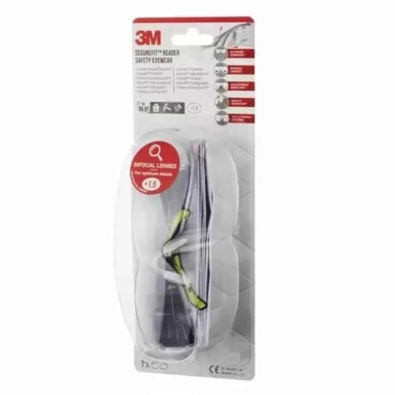 3M SF415C1 kaitseprillid Polükarbonaat (PC) Must, Kollane