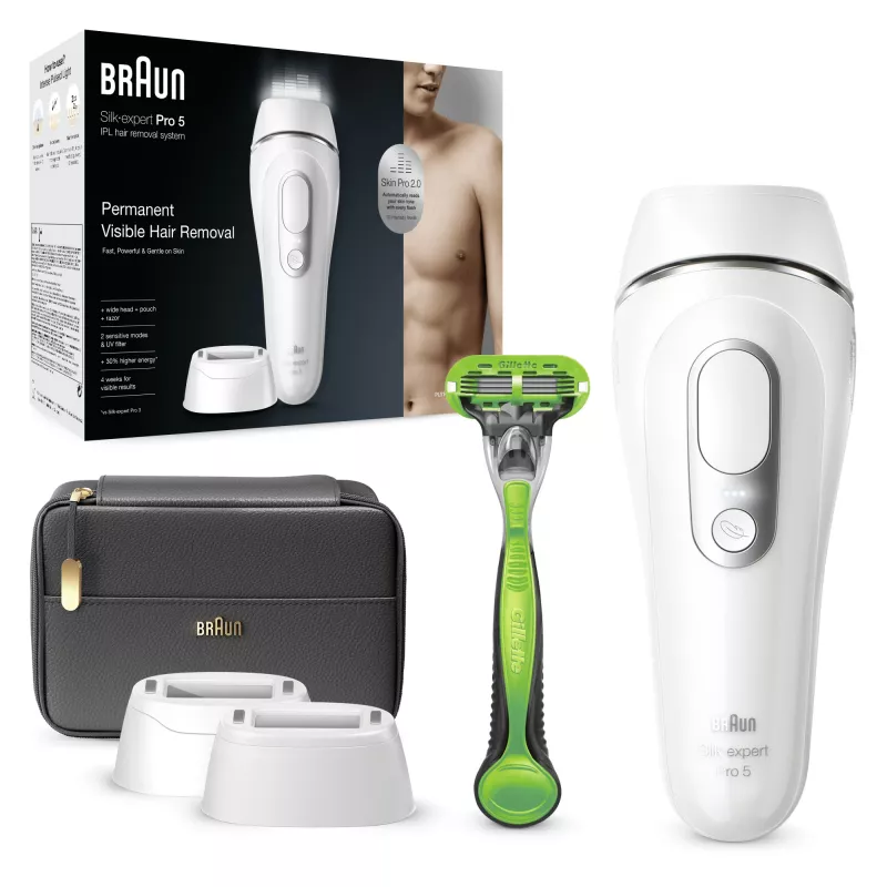 Braun Silk-expert Pro Silk·expert Pro 5 PL5145 intensiivne impulssvalgus (IPL) hõbedane, valge