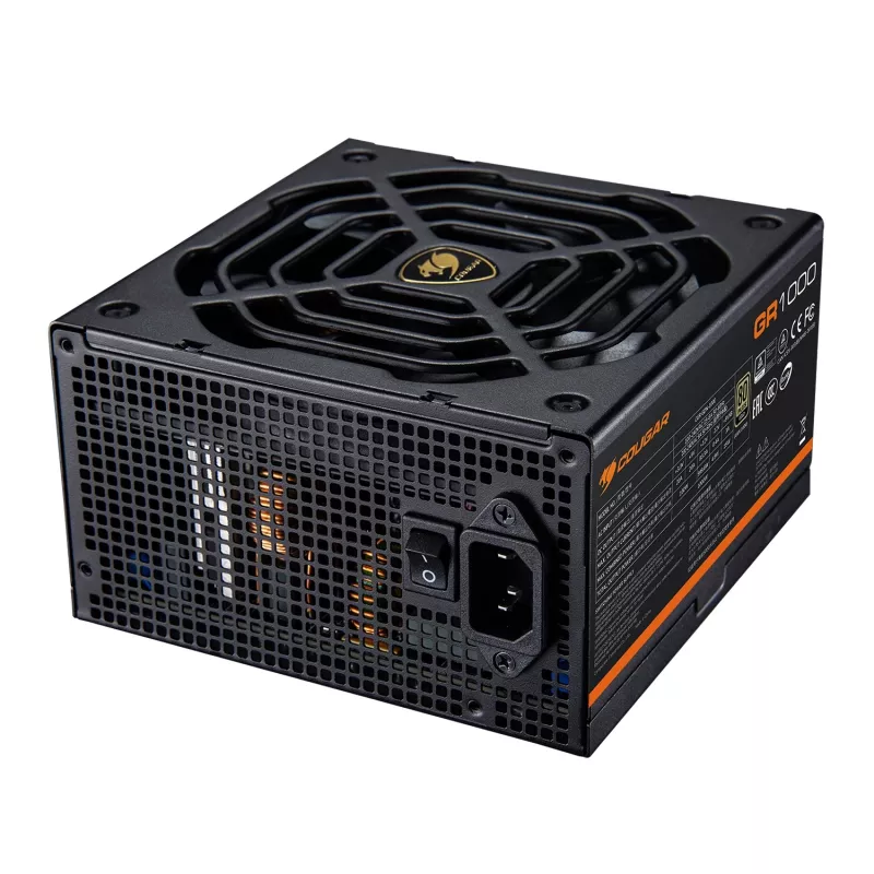 Toiteplokk COUGAR GR 1000W ATX3.1 PCIE 5.1 80 PLUS Gold, 1000 W, 20+4 pin ATX, 120 mm ventilaator