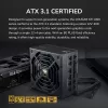 Toiteplokk COUGAR GR 1000W ATX3.1 PCIE 5.1 80 PLUS Gold, 1000 W, 20+4 pin ATX, 120 mm ventilaator