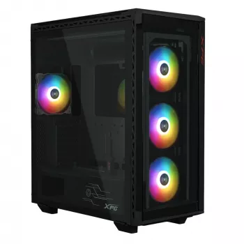 XPG BATTLECRUISER II ST Mid-Tower Must, Midi Tower, PC, Must, ATX, EATX, micro ATX, Mini-ITX, roostevaba teras, Mängimine