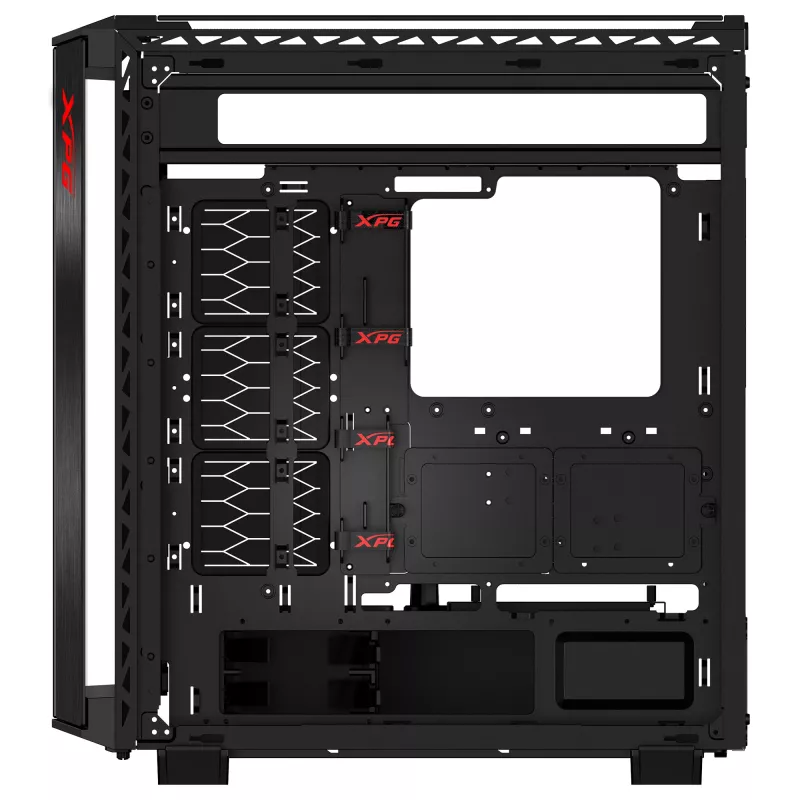 XPG BATTLECRUISER II ST Mid-Tower Must, Midi Tower, PC, Must, ATX, EATX, micro ATX, Mini-ITX, roostevaba teras, Mängimine