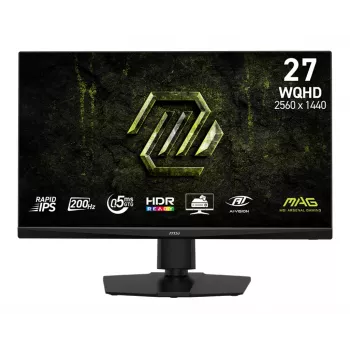 27-tolline MSI MAG 272QPF E20 Rapid IPS monitor, 2560×1440 (WQHD), 0,5 ms, 200 Hz, LED, VESA, kõrgusreguleeritav, must