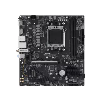 Emaplaat MSI Pro A620AM-G EVO WIFI — AMD A620A kiibistik, pesa AM5, micro ATX, DDR5, 2 mälupesa, Wi‑Fi 6E, 2,5Gb Ethernet