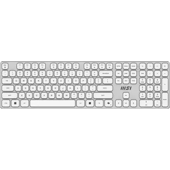 MSI FORGE K210 W COMBO Valge US klaviatuur, hiir kaasas, Kodukontor, USB, QWERTY, US inglise