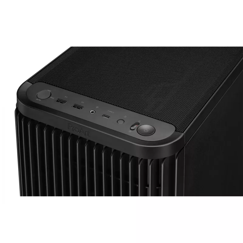 PC-korpus ASUS ProArt PA401 Mesh Panel Must, ATX, 2x160mm ees, 1x120mm taga, 2x3,5 tolli + 2x2,5 tolli, USB 3.2 Gen1