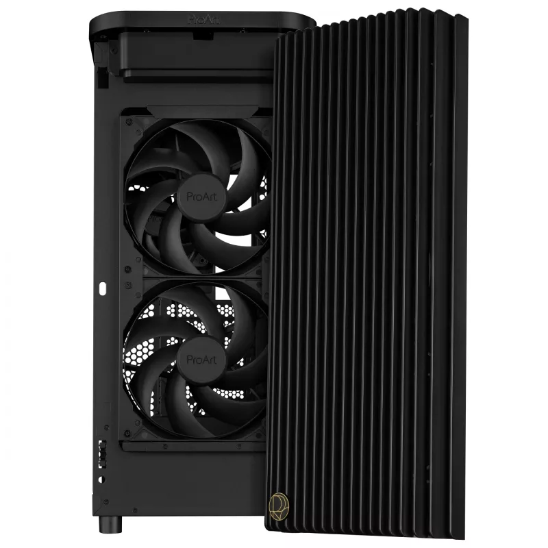 PC-korpus ASUS ProArt PA401 Mesh Panel Must, ATX, 2x160mm ees, 1x120mm taga, 2x3,5 tolli + 2x2,5 tolli, USB 3.2 Gen1