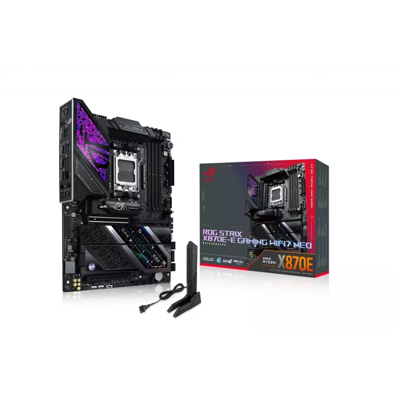 Emaplaat ASUS ROG STRIX X870E-E GAMING WIFI7 NEO — AM5, X870E kiibistik, PCIe tugi, Wi‑Fi 7