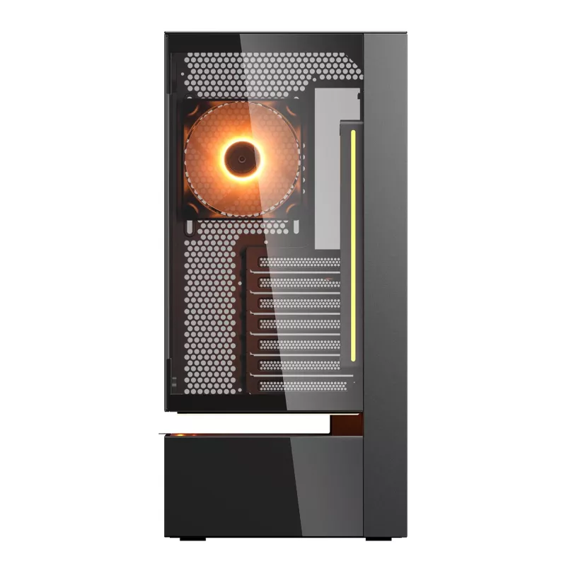 Cougar CFV235 Vision Midi Tower arvutikorpus, ARGB, 9,16-tolline LCD (1920×462), karastatud klaas, must