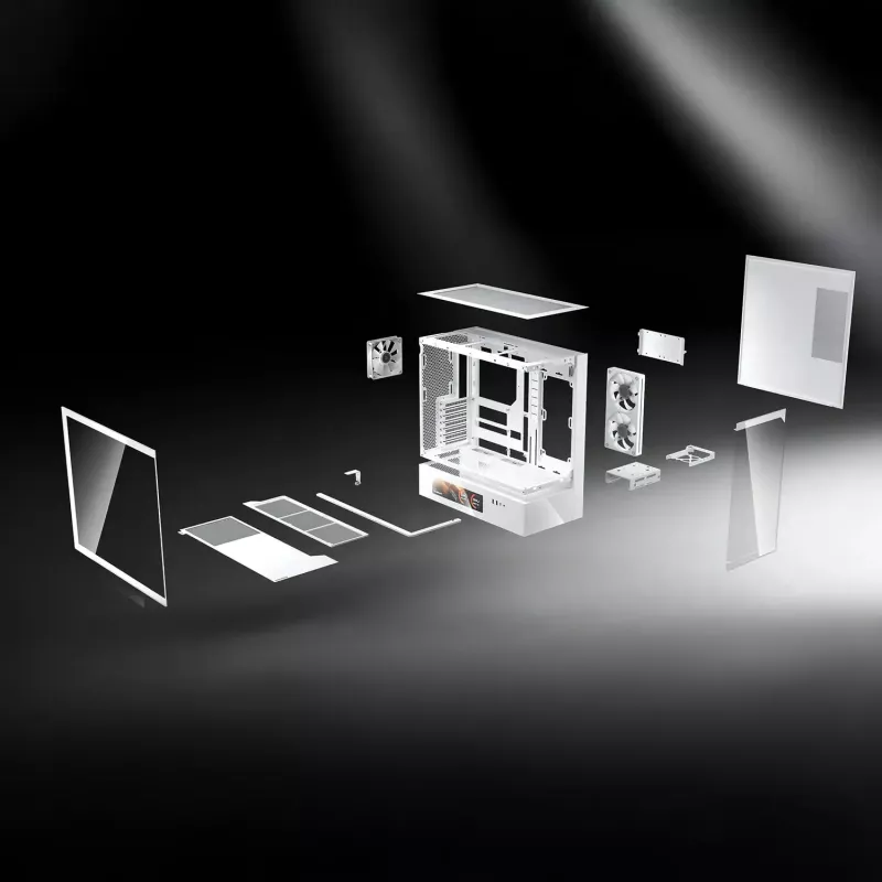Cougar CFV235 Vision Midi Tower arvutikorpus, ARGB, 9,16-tolline LCD (1920×462), karastatud klaas, must