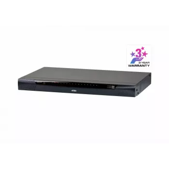 ATEN 16-pordine 2-siini CAT5e/6 KVM-over-IP-lüliti, LUC (sülearvuti USB-konsool), audio ja virtuaalse meedia toega