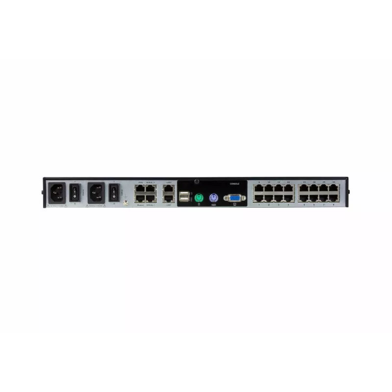 ATEN 16-pordine 2-siini CAT5e/6 KVM-over-IP-lüliti, LUC (sülearvuti USB-konsool), audio ja virtuaalse meedia toega