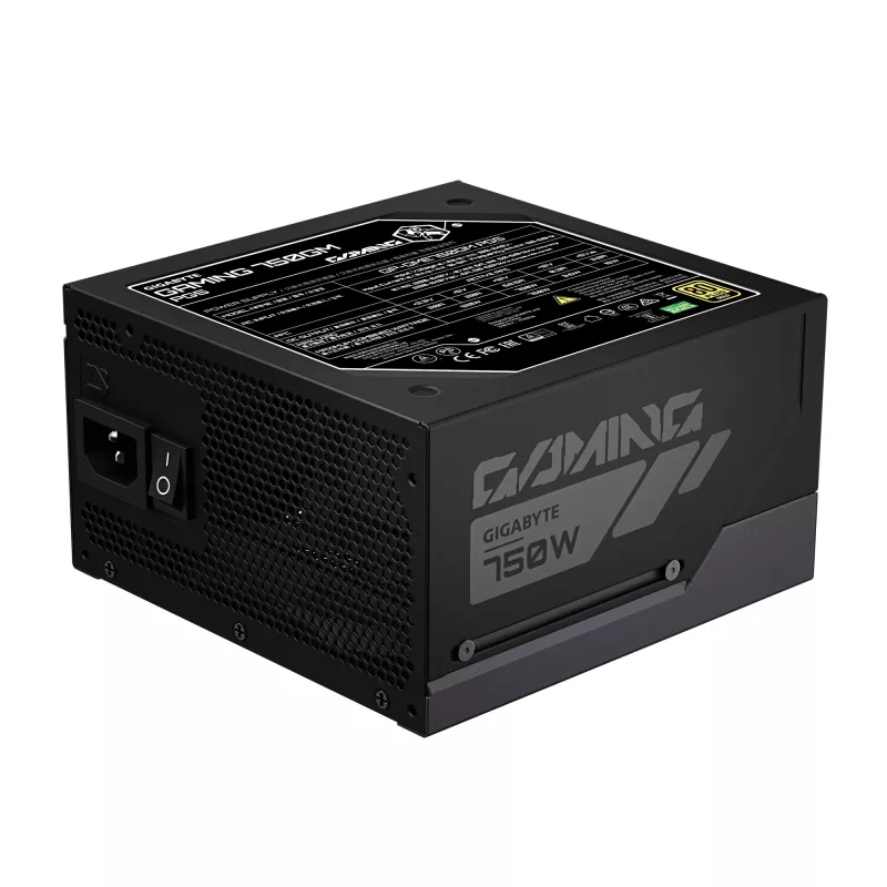 GIGABYTE GAMING 750GM PG5 toiteplokk - PCIe 5.1, 80 PLUS Gold, täismodulaarne disain, 135mm ventilaator, ATX 3.1 ühilduv, EL pistik