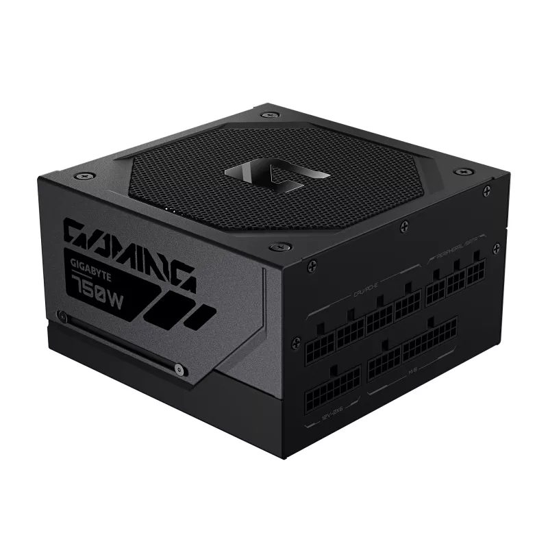 GIGABYTE GAMING 750GM PG5 toiteplokk - PCIe 5.1, 80 PLUS Gold, täismodulaarne disain, 135mm ventilaator, ATX 3.1 ühilduv, EL pistik