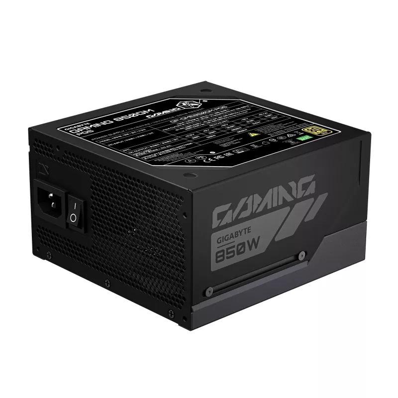 GIGABYTE GAMING 850GM PG5 toiteplokk - PCIe 5.1, 80 PLUS Gold, täismodulaarne disain, 135 mm ventilaator, ATX 3.1 ühilduv, EL pistik
