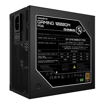 GIGABYTE GAMING 1000GM PG5 toiteplokk - PCIe 5.1, 80 PLUS Gold, täielikult modulaarne disain, 135 mm ventilaator, ATX 3.1 ühilduv, EL-pistik