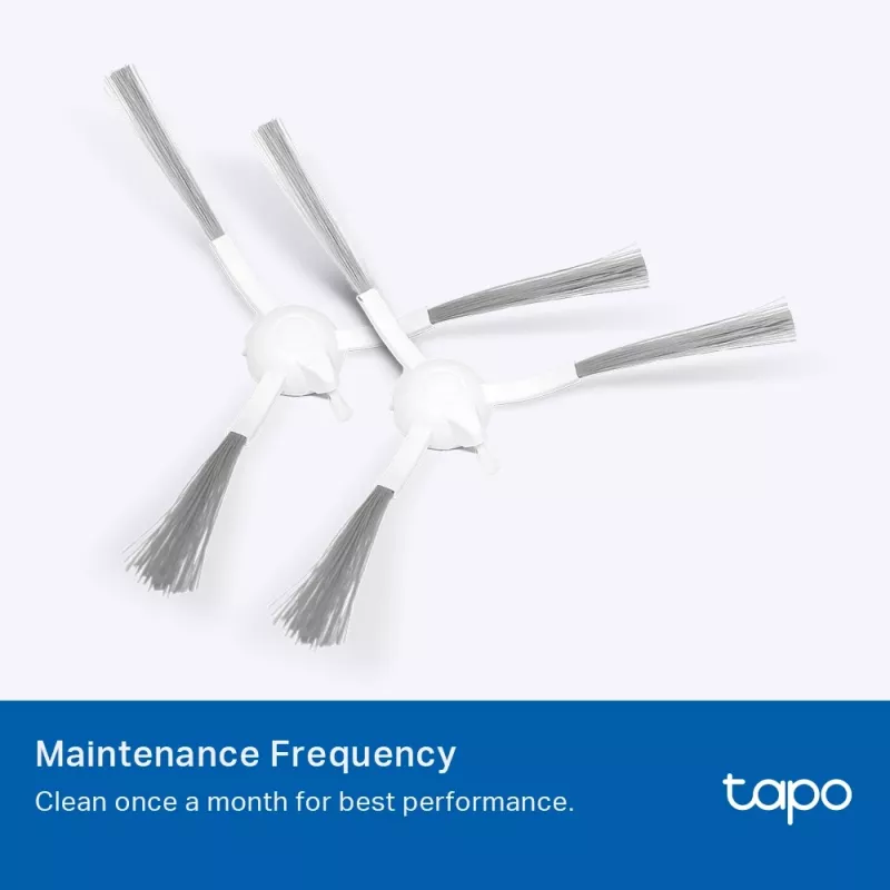 TP-Link Tapo RVA100 robot-tolmuimeja lisatarvikute komplekt — 2 pestavat HEPA-filtrit, peahari, 2 külgharja (must/valge)