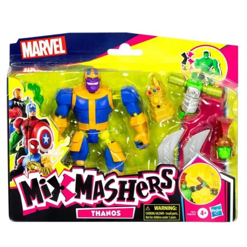 Marvel MixMashers Avengers Thanos Mix-&-Match, 4 a, Mitmevärviline