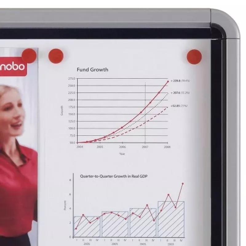 Nobo Premium Plus välimagnetiline lukustatav teadetetahvel 8xA4