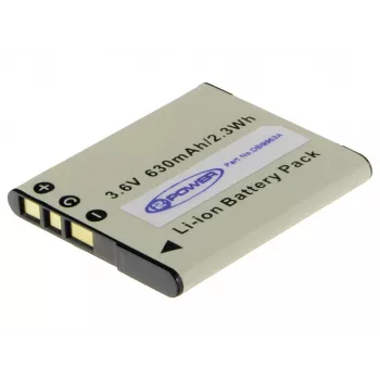 2-Power digikaamera aku 3,6 V 630 mAh, 630 mAh, 3,6 V, liitiumioon (Li-Ion)