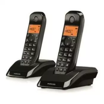 Motorola S12 Duo DECT-telefon helistaja tuvastusega Must