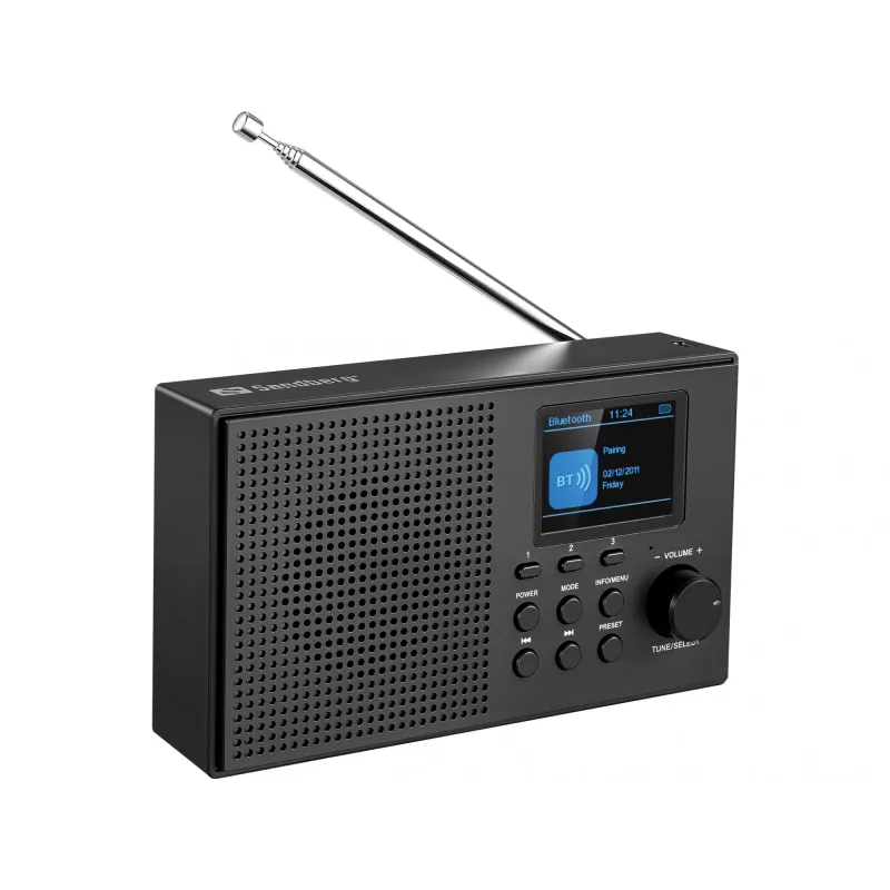 Sandberg Speaker Radio DAB+BT Recharge, kaasaskantav, analoog ja digitaalne, DAB+, FM, 87,5–108 MHz, 174–240 MHz, 3 W