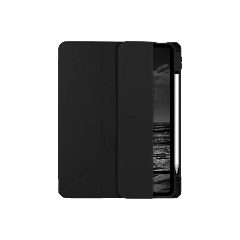 Tahvelarvuti flipp-ümbris d bramante LOIAICBL6825 Apple iPad Air 11 tolli (27,9 cm) jaoks — ühildub M3/M2/5./4. põlvkonnaga, alusrežiim, 220 g