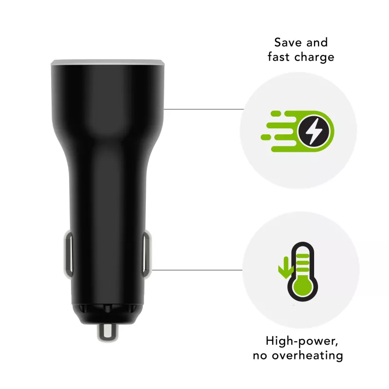 d bramante re-charge autolaadija USB-C 65 W — 12–24 V sigaretisüütaja pesa, 1× USB-C, must