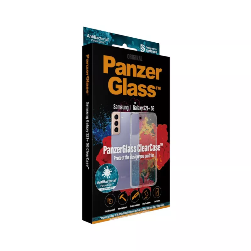 PanzerGlass® ClearCase™ Samsung Galaxy S21 Plus 5G, ümbris, Samsung, Samsung – Galaxy S21+, läbipaistev