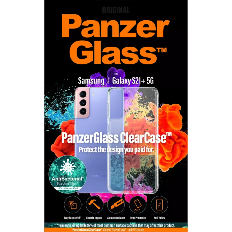 PanzerGlass® ClearCase™ Samsung Galaxy S21 Plus 5G, ümbris, Samsung, Samsung – Galaxy S21+, läbipaistev