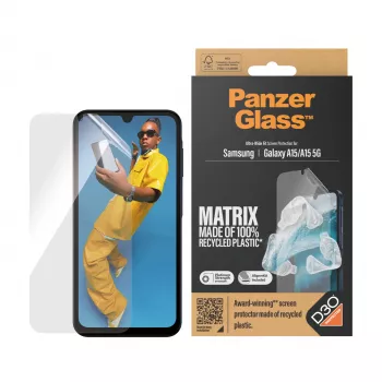 PanzerGlass ® ECO MATRIX ekraanikaitse D3O®-ga Samsung Galaxy A15 | A15 5G | Ultra-Wide Fit koos AlignerKitiga