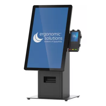 Kioskikomplekt Ergonomic Solutions SpacePole Mini Kiosk letile Must metall
