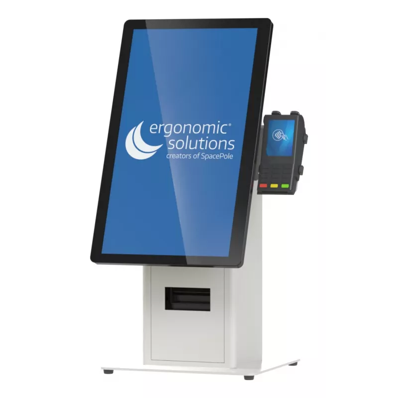 Kioskikomplekt Ergonomic Solutions SpacePole Mini Kiosk letile Must metall