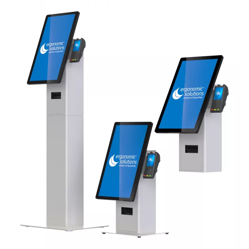 Kioskikomplekt Ergonomic Solutions SpacePole Mini Kiosk letile Must metall