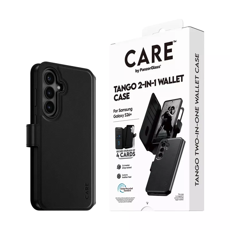 PanzerGlass CARE™ by ® Tango 2-in-1 Wallet Case w. Qi Samsung Galaxy S26+