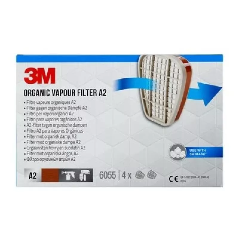 3M 6055 Gaasi- ja aurufilter 4 tk